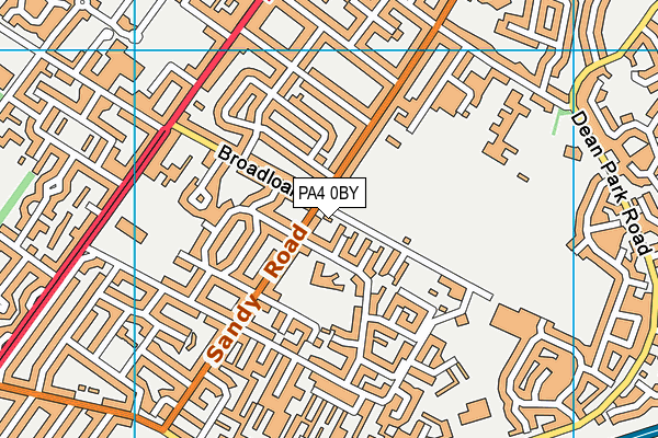 PA4 0BY map - OS VectorMap District (Ordnance Survey)