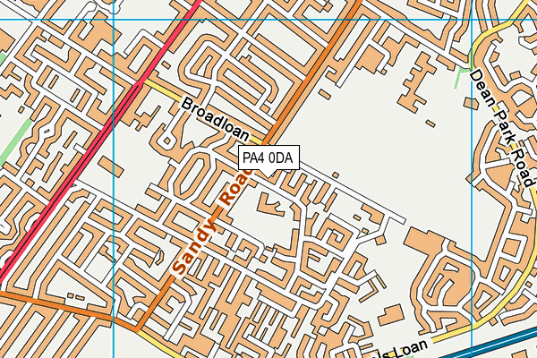 PA4 0DA map - OS VectorMap District (Ordnance Survey)