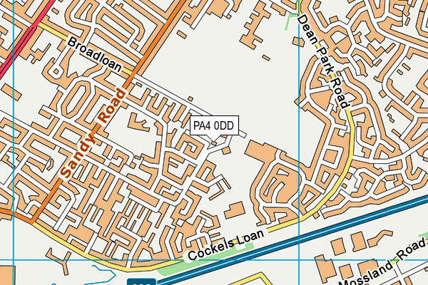 PA4 0DD map - OS VectorMap District (Ordnance Survey)