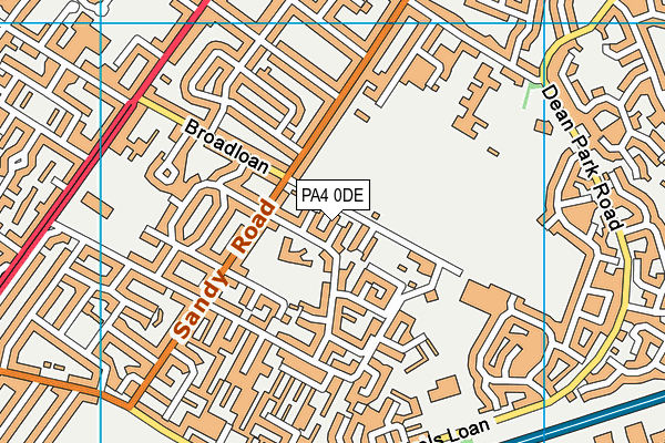PA4 0DE map - OS VectorMap District (Ordnance Survey)