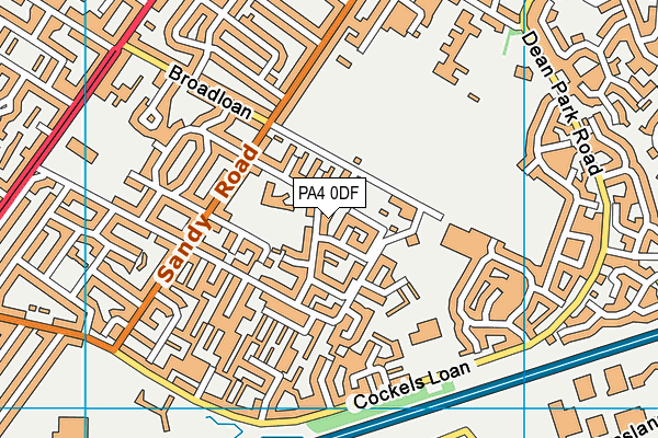 PA4 0DF map - OS VectorMap District (Ordnance Survey)