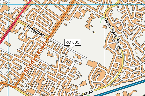 PA4 0DQ map - OS VectorMap District (Ordnance Survey)