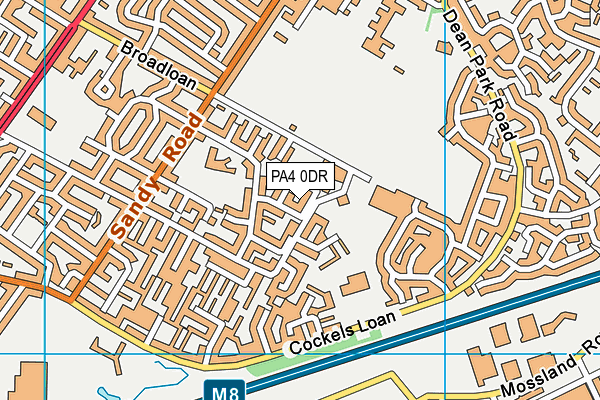 PA4 0DR map - OS VectorMap District (Ordnance Survey)
