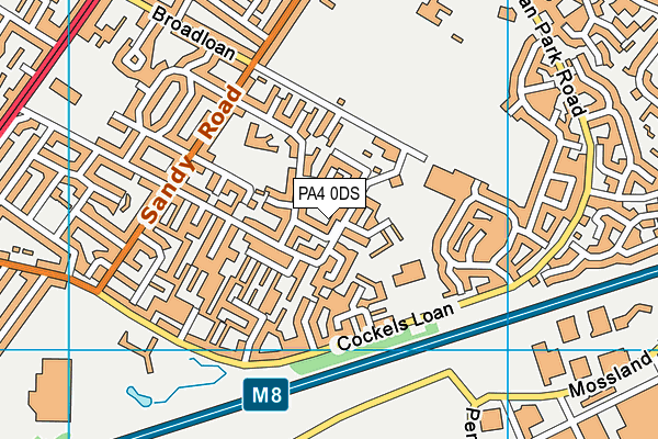 PA4 0DS map - OS VectorMap District (Ordnance Survey)