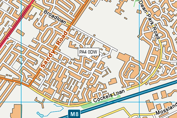 PA4 0DW map - OS VectorMap District (Ordnance Survey)