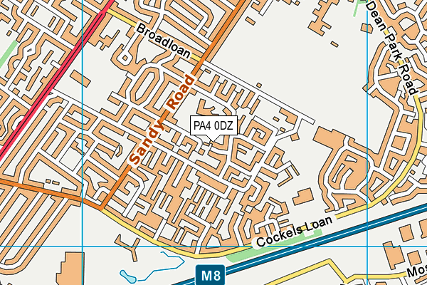 PA4 0DZ map - OS VectorMap District (Ordnance Survey)