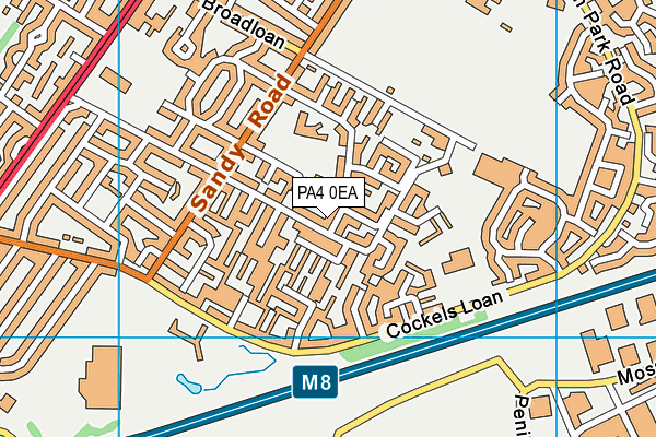 PA4 0EA map - OS VectorMap District (Ordnance Survey)