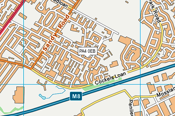 PA4 0EB map - OS VectorMap District (Ordnance Survey)