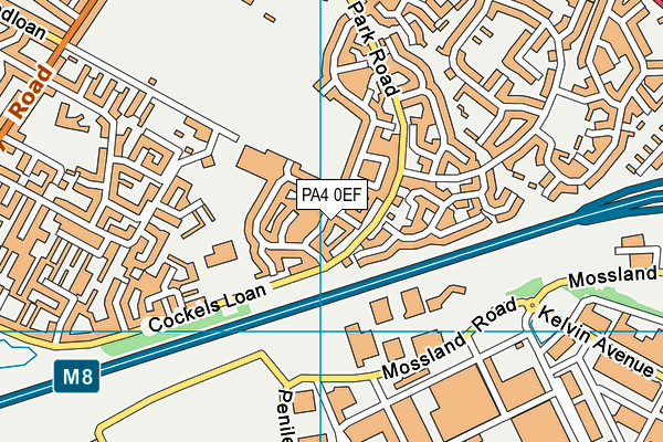 PA4 0EF map - OS VectorMap District (Ordnance Survey)
