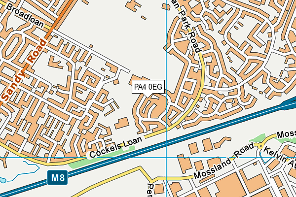 PA4 0EG map - OS VectorMap District (Ordnance Survey)