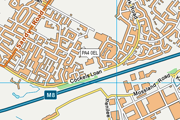 PA4 0EL map - OS VectorMap District (Ordnance Survey)