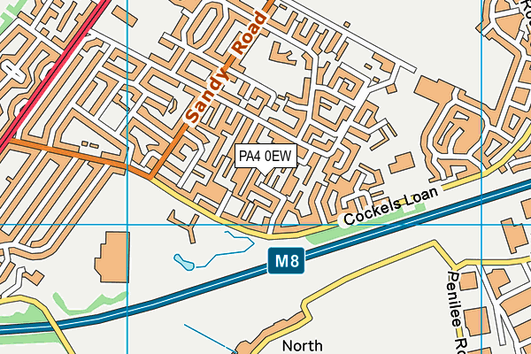 PA4 0EW map - OS VectorMap District (Ordnance Survey)