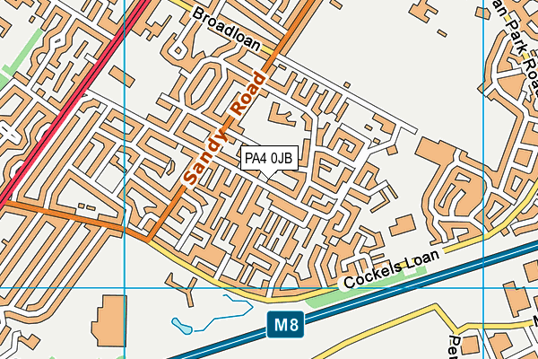 PA4 0JB map - OS VectorMap District (Ordnance Survey)