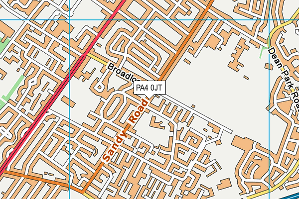 PA4 0JT map - OS VectorMap District (Ordnance Survey)