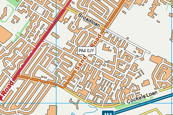 PA4 0JY map - OS VectorMap District (Ordnance Survey)