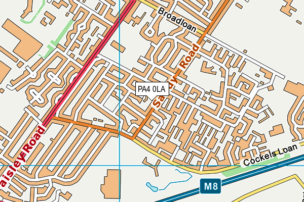 PA4 0LA map - OS VectorMap District (Ordnance Survey)