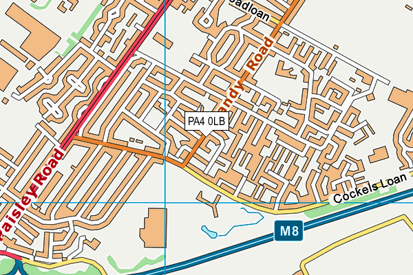 PA4 0LB map - OS VectorMap District (Ordnance Survey)