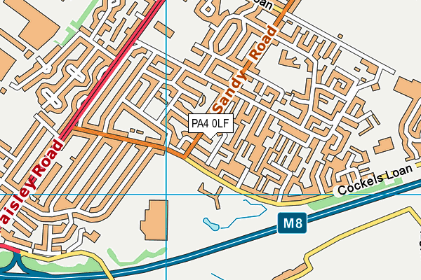 PA4 0LF map - OS VectorMap District (Ordnance Survey)