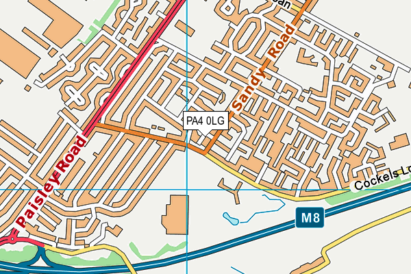 PA4 0LG map - OS VectorMap District (Ordnance Survey)