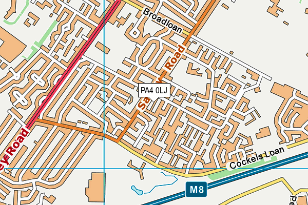 PA4 0LJ map - OS VectorMap District (Ordnance Survey)