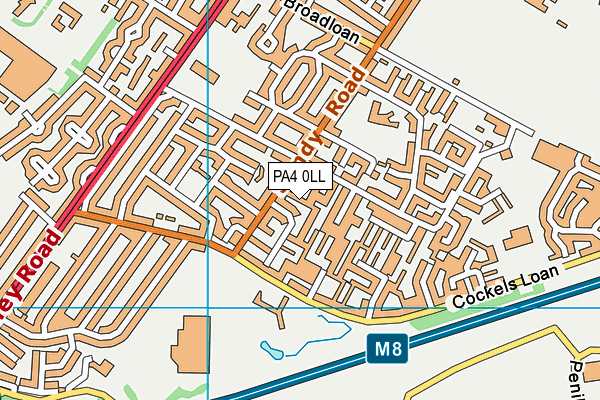 PA4 0LL map - OS VectorMap District (Ordnance Survey)