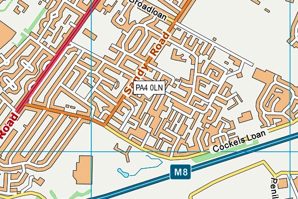 PA4 0LN map - OS VectorMap District (Ordnance Survey)