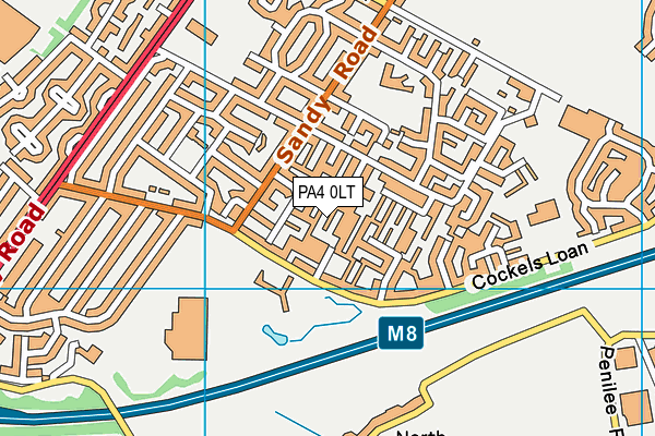 PA4 0LT map - OS VectorMap District (Ordnance Survey)