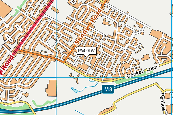PA4 0LW map - OS VectorMap District (Ordnance Survey)