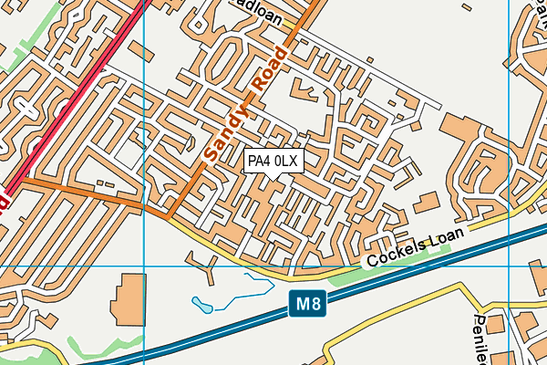 PA4 0LX map - OS VectorMap District (Ordnance Survey)