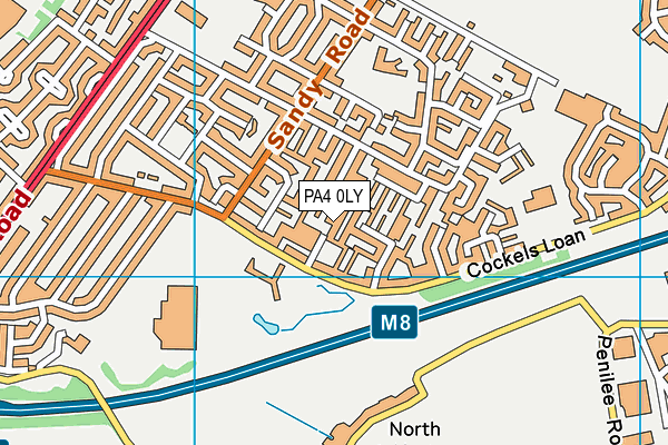 PA4 0LY map - OS VectorMap District (Ordnance Survey)