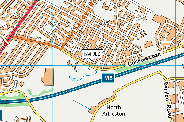 PA4 0LZ map - OS VectorMap District (Ordnance Survey)
