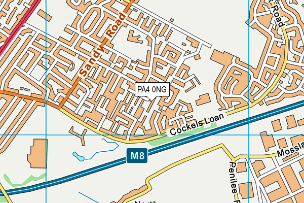 PA4 0NG map - OS VectorMap District (Ordnance Survey)