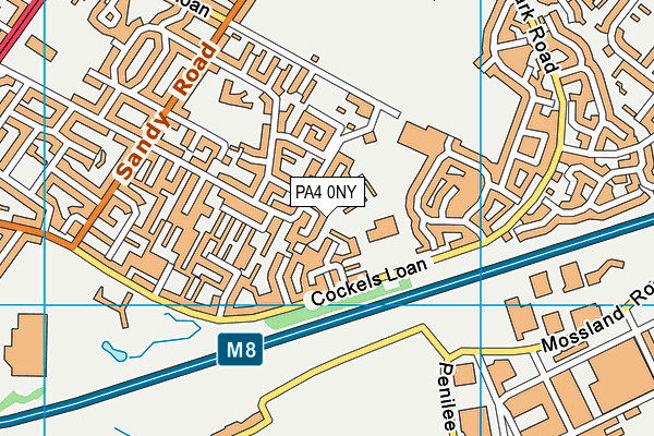 PA4 0NY map - OS VectorMap District (Ordnance Survey)