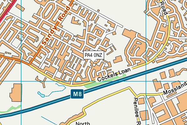 PA4 0NZ map - OS VectorMap District (Ordnance Survey)