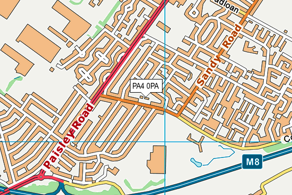 PA4 0PA map - OS VectorMap District (Ordnance Survey)