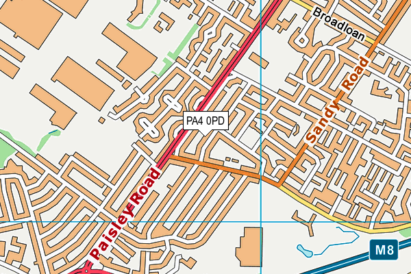PA4 0PD map - OS VectorMap District (Ordnance Survey)