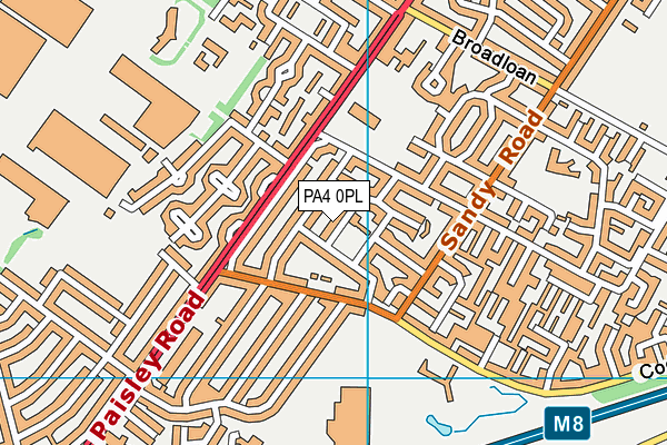 PA4 0PL map - OS VectorMap District (Ordnance Survey)