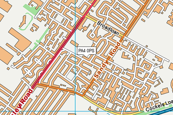 PA4 0PS map - OS VectorMap District (Ordnance Survey)