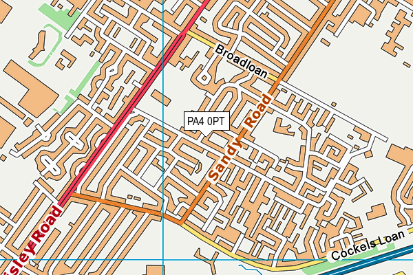 PA4 0PT map - OS VectorMap District (Ordnance Survey)