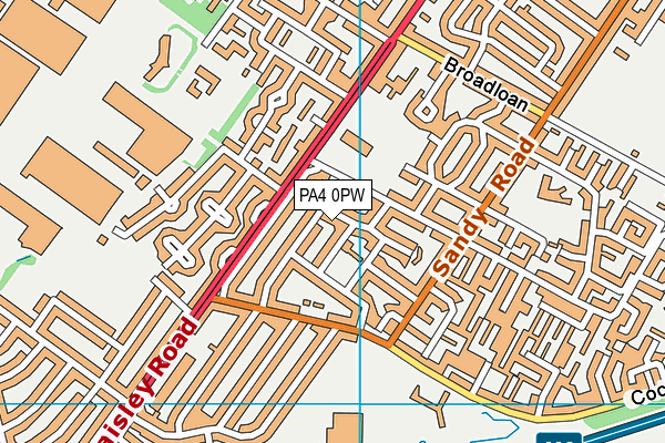 PA4 0PW map - OS VectorMap District (Ordnance Survey)