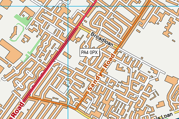PA4 0PX map - OS VectorMap District (Ordnance Survey)