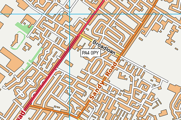 PA4 0PY map - OS VectorMap District (Ordnance Survey)