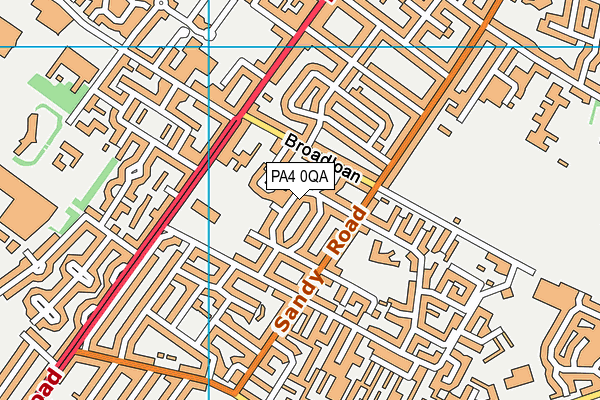 PA4 0QA map - OS VectorMap District (Ordnance Survey)