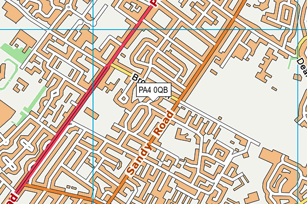 PA4 0QB map - OS VectorMap District (Ordnance Survey)