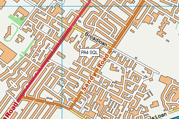PA4 0QL map - OS VectorMap District (Ordnance Survey)