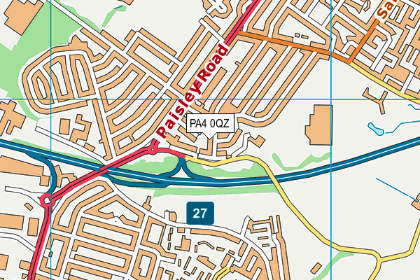 PA4 0QZ map - OS VectorMap District (Ordnance Survey)