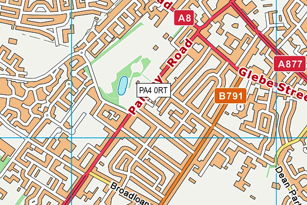 PA4 0RT map - OS VectorMap District (Ordnance Survey)