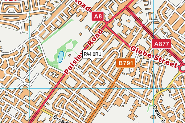PA4 0RU map - OS VectorMap District (Ordnance Survey)