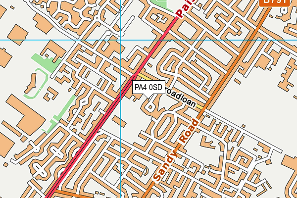 PA4 0SD map - OS VectorMap District (Ordnance Survey)