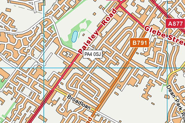 PA4 0SJ map - OS VectorMap District (Ordnance Survey)